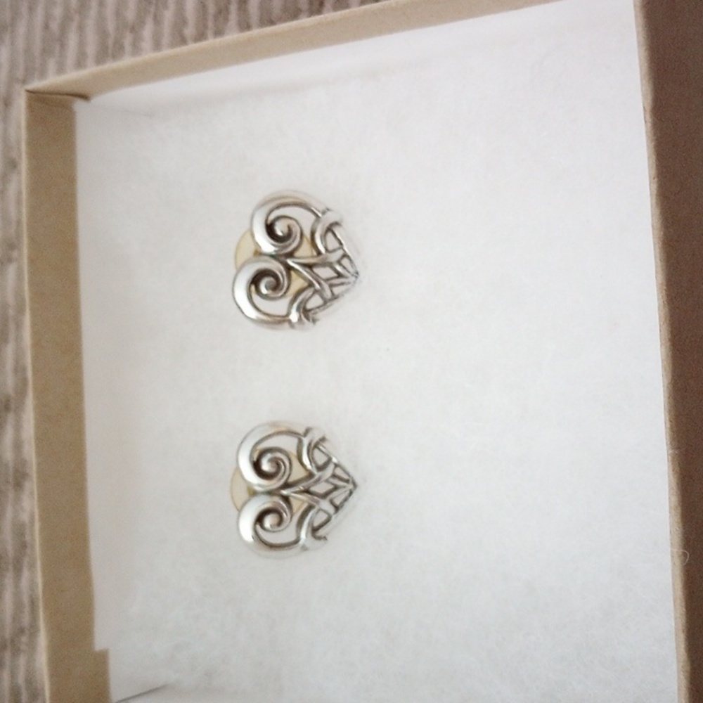 Brighton heart stud style earrings